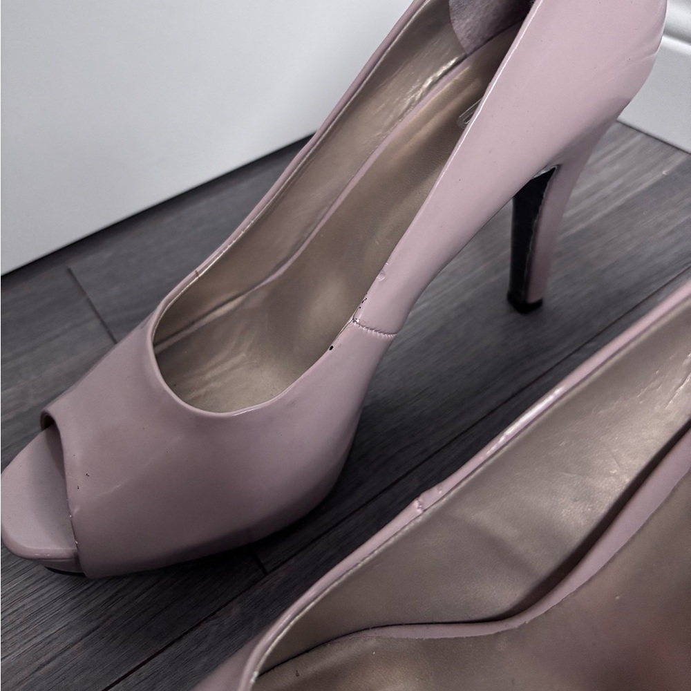 Mauve Open Toe Heels - Picture 4 of 10